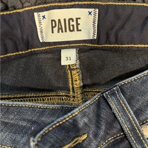 PAIGE Indigo Denim Jeans with Contrast Stitching